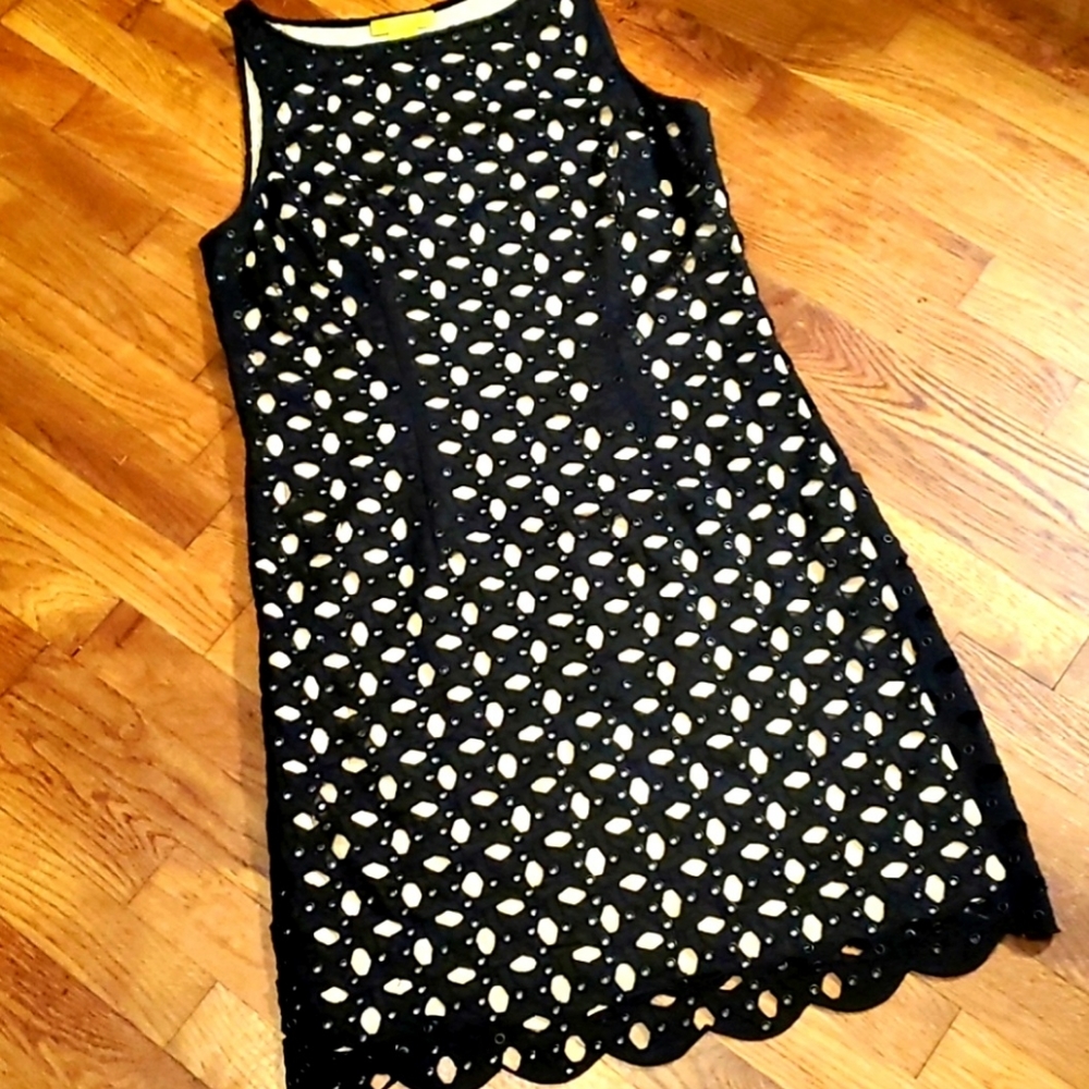 COTTON/ SILK Cutout SHEATH DRESS SZ8 Catherine Malandrino
